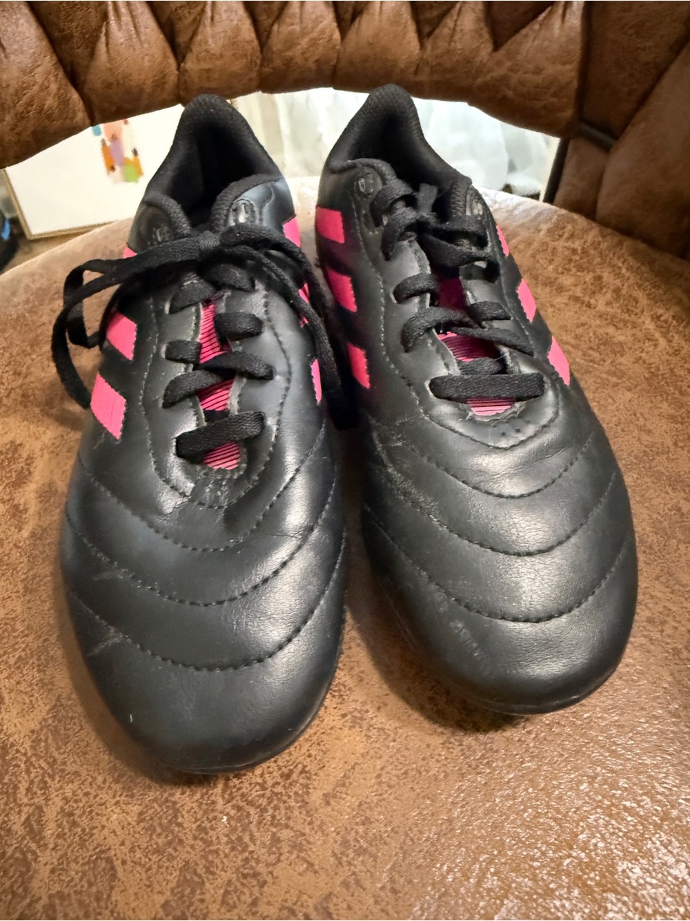 adidas Kids Black & Hot Pink Athletic Sneakers